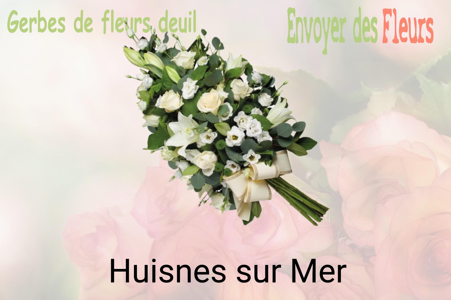 Gerbe de fleurs de deuil livrée à Huisnes-sur-Mer